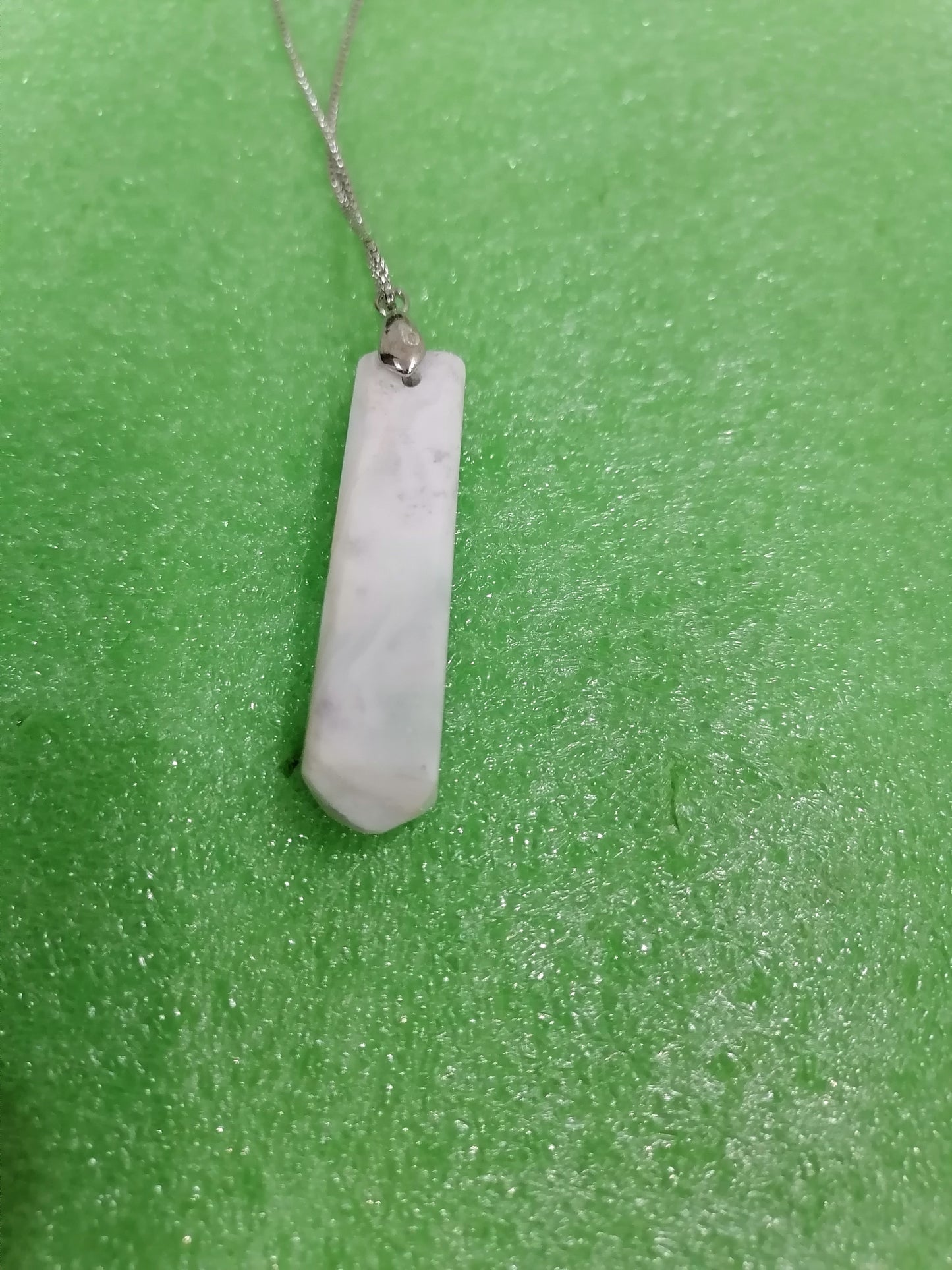 Natural Blue Calcite Point Pendant - Sterling Silver-SKCP013