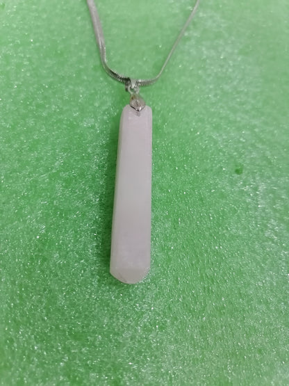 Pink Calcite Point Pendant - Sterling Silver-SKCP011