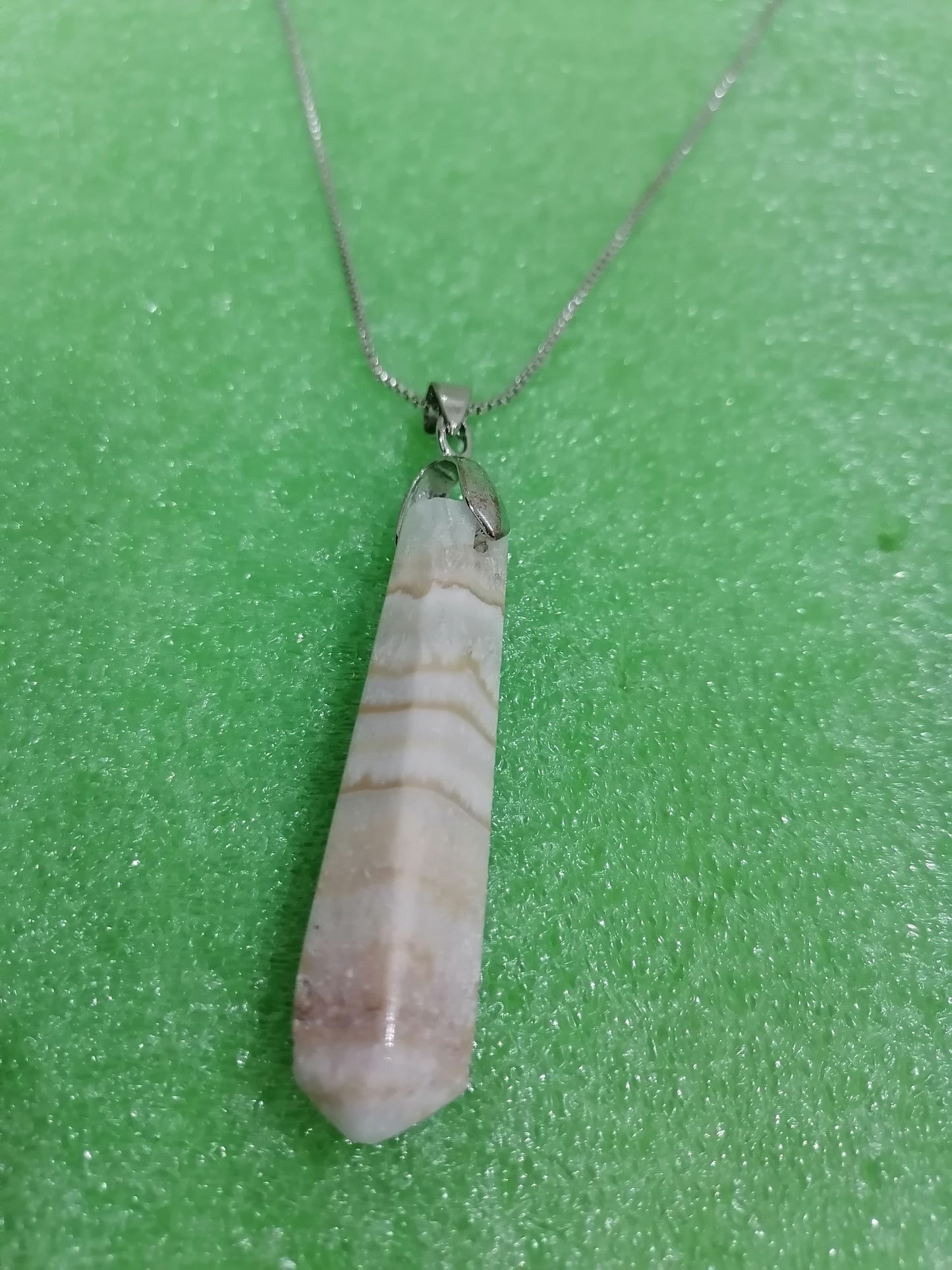 Chocolate Calcite Point Pendant - Sterling Silver-SKCP008