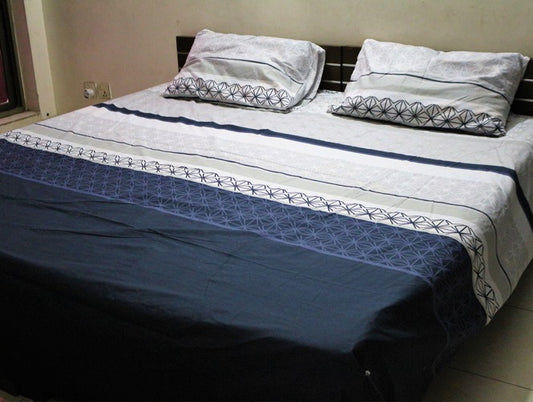 Product Code: PA023-Pure Cotton 3 Piece Queen Bedsheet Set