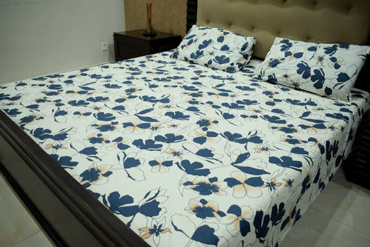 Product Code: PA038-Cotton Rich 3 Piece Double Bedsheet Set