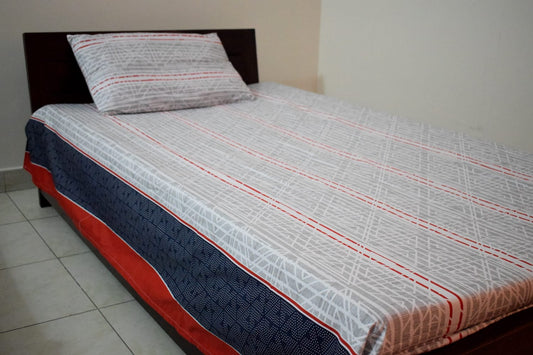 Product Code: PA066: 2 Piece Single Cotton Bed Sheet Set