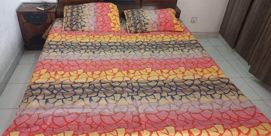 Product Code: PA083-Cotton Rich 3 Piece Double Bedsheet Set