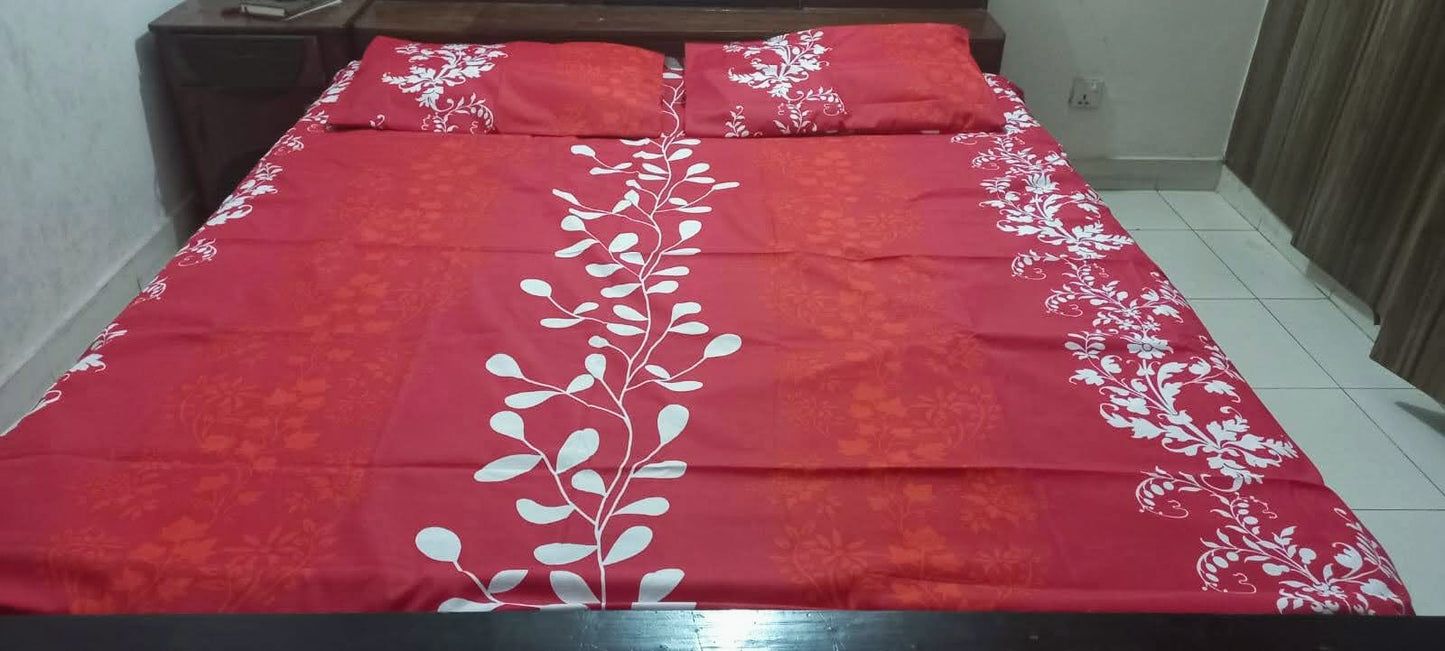 Product Code: PA086-Cotton Rich 3 Piece Double Bedsheet Set