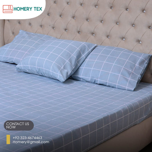 Product Code: PA090-Cotton Rich 3 Piece Double Bedsheet Set