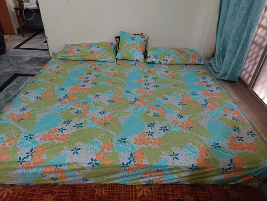 Product Code: PA202-Cotton Rich 3 Piece Double Bedsheet Set