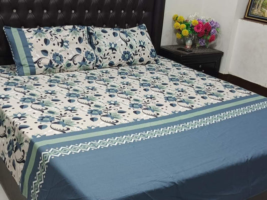 Product Code: PA243-Cotton Rich 3 Piece Queen Bedsheet Set